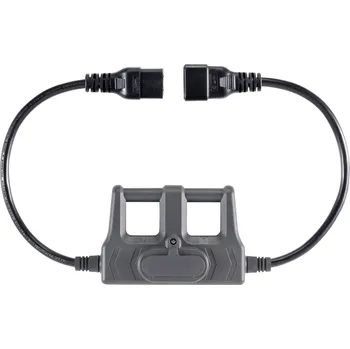 Elektrická zásuvka VOLTCRAFT CAA-1L 16 měřicí adaptér, IEC zástrčka C20 16 A - IEC C19 zásuvka 16 A, tmavě šedá