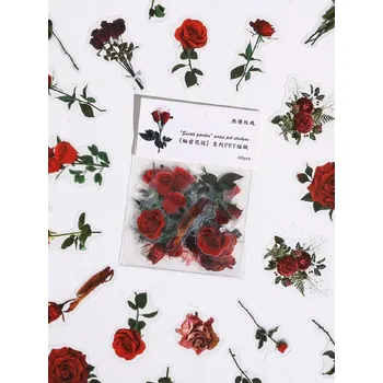 samolepka Sada 40 samolepek - Červená růže