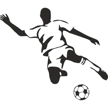 Samolepící dekorace ON-DESIGN Samolepka Fotbalista Barva: černá