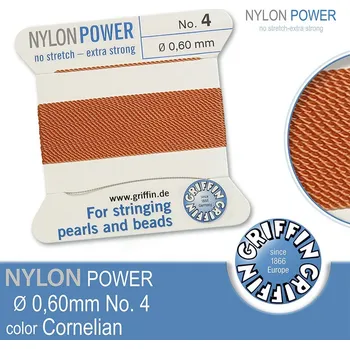 Nit NYLON Power velmi pevná nit GRIFFIN síla nitě 0,60mm barva Cornelian