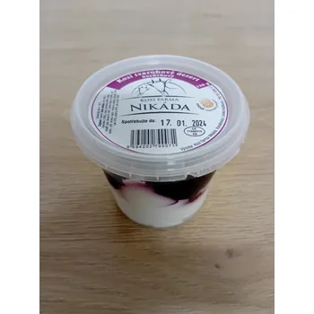 Kozí tvarohový dezert borůvka, 150 g