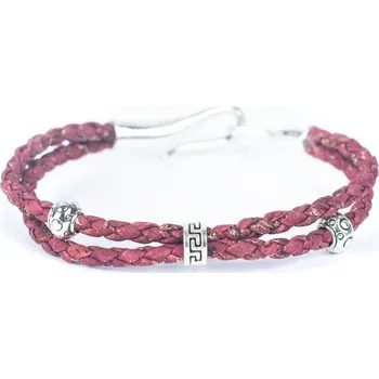 Kabelka Korkový pletený náramek - Vínový