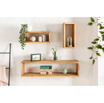 police Sada 3 nástěnných polic - Hemingway, přírodní