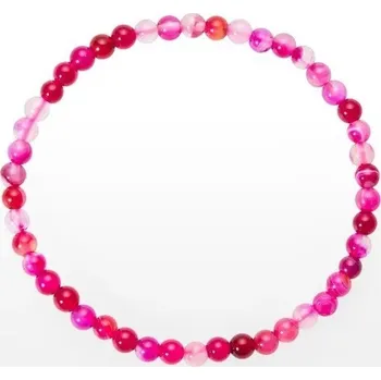 Náramek Náramek kuličky 4mm ACHÁT RŮŽOVÝ PÁSKOVANÝ SKN4_ARP