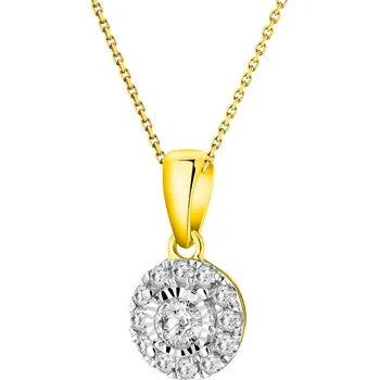 Přívěsek Přívěsek ze žlutého a bílého zlata s diamanty - 0,15 ct - ryzost 585 - 220.660