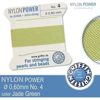 Nit NYLON Power velmi pevná nit GRIFFIN síla nitě 0,60mm barva Jade Green