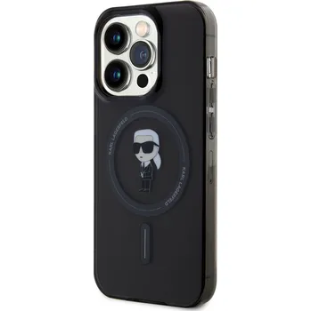Zadní kryt Karl Lagerfeld IML Ikonik MagSafe pro Apple iPhone 15 Pro, černá