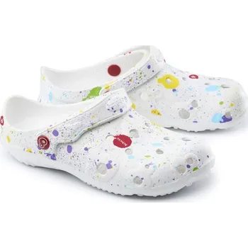 Dámské pantofle Francouzské pantofle Schu'zz Globule 0029 bílé s potiskem kaňky 38