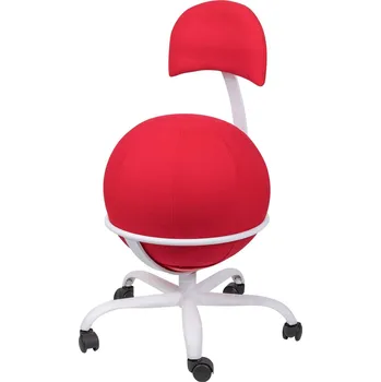 Balónová židle PRACUJ ZDRAVĚ A2+ červená Výška balónové židle: standard do 191 cm, Barva rámu: černá bez područek a čalouněným balónem