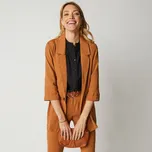 Vzdušný blejzr se 3/4 rukávy karamelová 38