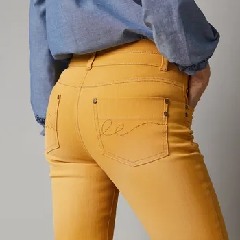 Dámské džíny Úzké 7/8 džíny medová 44