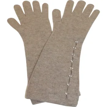 Rukavice Duuree.cz Kašmírové dlouhé rukavice Estelle Barva: Hnědá