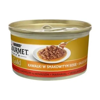 Krmivo pro kočku 24ks Gourmet Gold sauce delight minifiletky s hovězím v omáčce 85g