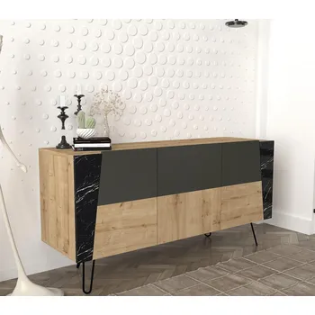 Konzolový stolek Casarredo Konzolový stolek FALATEL sapphire/marble/antracit