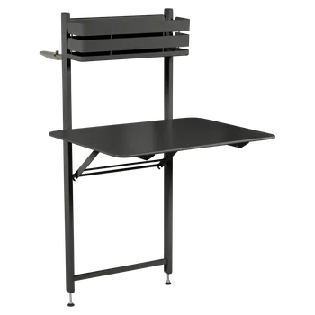 Zahradní stůl Černý kovový balkonový stůl Fermob Bistro 57 x 77 cm