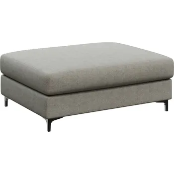 Taburet Světle šedá látková podnožka DEVICHY Rothe