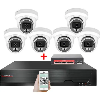 Kompletní kamerový systém IP 6 kamerový set s externím PoE XM-609B-Ext. 4MPx, CZ menu