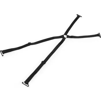 Ramínka na podprsenku s překřížením šíře 10 mm s kovovým zapínáním, malé, 2 černá