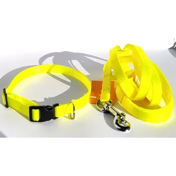 Obojek pro psa Mr. Rozchov Obojek + vodítko pro štěňata ŽLUTÝ(set)