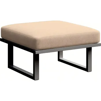 Zahradní pohovka Světle hnědá zahradní podnožka MESONICA Soledo s antracitovou podnoží