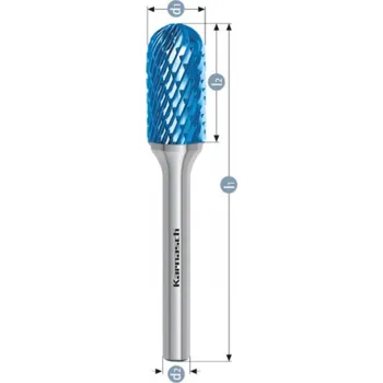 Fréza Karnasch HP-3 válcová technická fréza se zaoblenými hranami povlakovaná 3 2,5 11 38