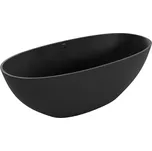 MEXEN - Bari volně stojící vana z litého mramoru 165 x 75, černá mat 57221657570