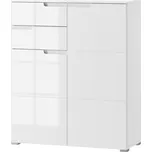 Komoda Selene 7 100 cm bílá lesk/mat
