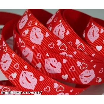 Stuha stuha - stuhy - mašle Pusa červená