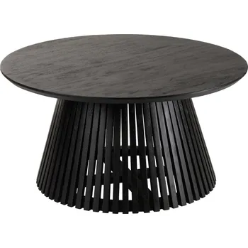 Konferenční stolek Černý dřevěný konferenční stolek J-line Vincenzo 80 cm