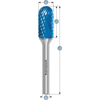 Fréza Karnasch HP-6 válcová technická fréza se zaoblenými hranami povlakovaná 6 8 20 65