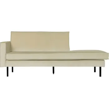 Otoman WOOOD Světle zelená sametová lenoška Raden 203 cm, levá