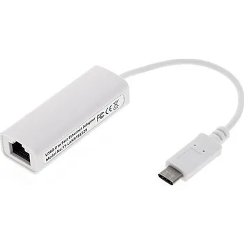 Datový kabel Ethernet USB-C / RJ-45 adaptér - 10/100/1000Mbps - gigabit ethernet - bílá