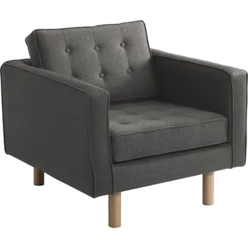 Křeslo Nordic Design Ocelově šedé látkové křeslo Emmet