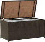 ZBXL Zahradní úložný box z polyratanu 100 x 50 x 50 cm hnědý