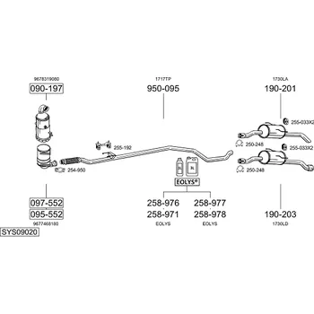 Filtr pevných částic filtr pevných částic Bosal 097-552