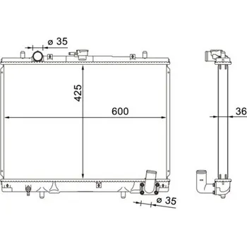 Motor automobilu Chladič, chlazení motoru MAHLE CR 1608 000S