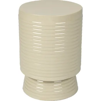 Toaletní stolek White Label Béžový kovový odkládací stolek WLL SVEN 25 cm