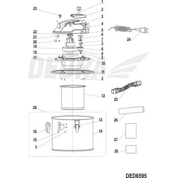 Těsnění motoru Těsnění motoru DEDRA XDED6595.18