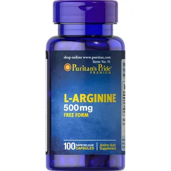Aminokyselina Puritan's Pride L-arginin 500 mg (100 Kapsla)