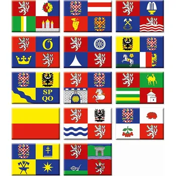 Vlajka Sada vlajek krajů ČR - sítotisk Alerion