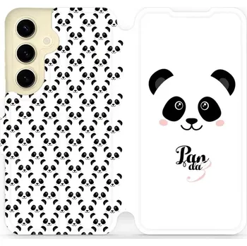 Pouzdro na mobilní telefon Flipové pouzdro Mobiwear - Samsung Galaxy S24 - M030P Panda Amálka (Knížkové flip pouzdro, obal, kryt na mobil Samsung Galaxy S24 - M030P Panda Amálka, materiál Umělá kůže + TPU - ochrana 360°, stojánek, silikonová vanička, magnetické zavírání)