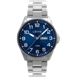 Ocelové pánské hodinky LAVVU BERGEN Blue se svítícími čísly LWM0141