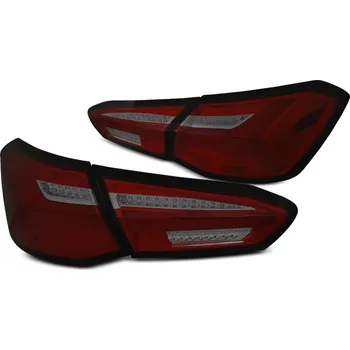 Zadní světlomet TUNING-TEC Zadní světla Ford Focus IV 18-21 hatchback - červená/kouřová LED SEQ