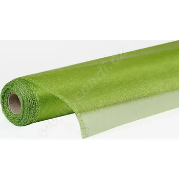 Stuha STUHA Organza SNOW 12 cm x 9,1 m trávově zelená
