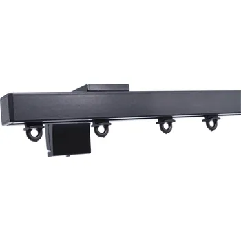 Garnýž Kovovégarnýže.cz Garnýže Lugato černá matná Varianta jednořadá nebo dvouřadá: Dvouřadá, Délka: 301-350cm, Uchycení látky: nacvakávací jezdec s háčkem