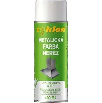 Barva ve spreji Cyklon Metalická barva - nerez, nerezová barva sprej 400ml, 1901301