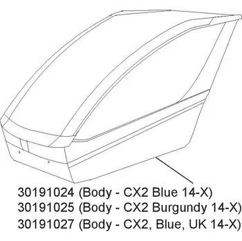 vozík za kolo Tělo Blue CX2 30191024