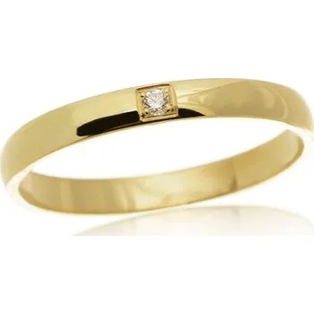 Prsten Prsten ze žlutého zlata s diamantem BP0101F + DÁREK ZDARMA