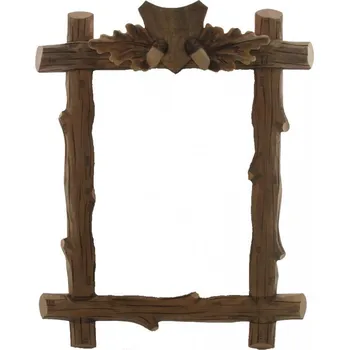 Rám na obraz Rámeček na obraz - řezba - Rám ve velikosti A4 tón