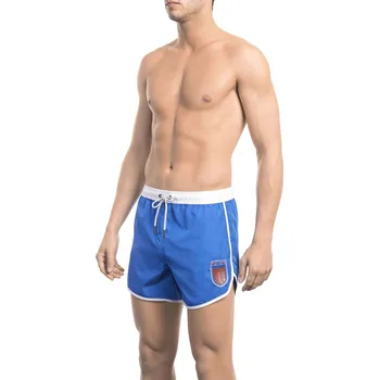 Pánské kraťasy Pánské kraťasy BKK1MBS04 Bikkembergs Beachwear Barva: Modrá, Velikost: L
